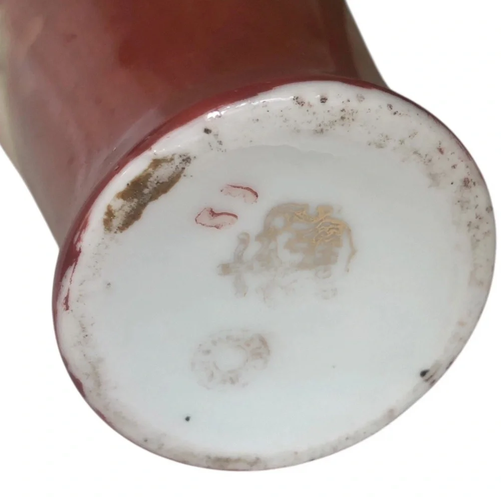 Antique GLH Gebrüder Heubach Porcelain Bud Vase Queen Louise of Prussia 7.5”